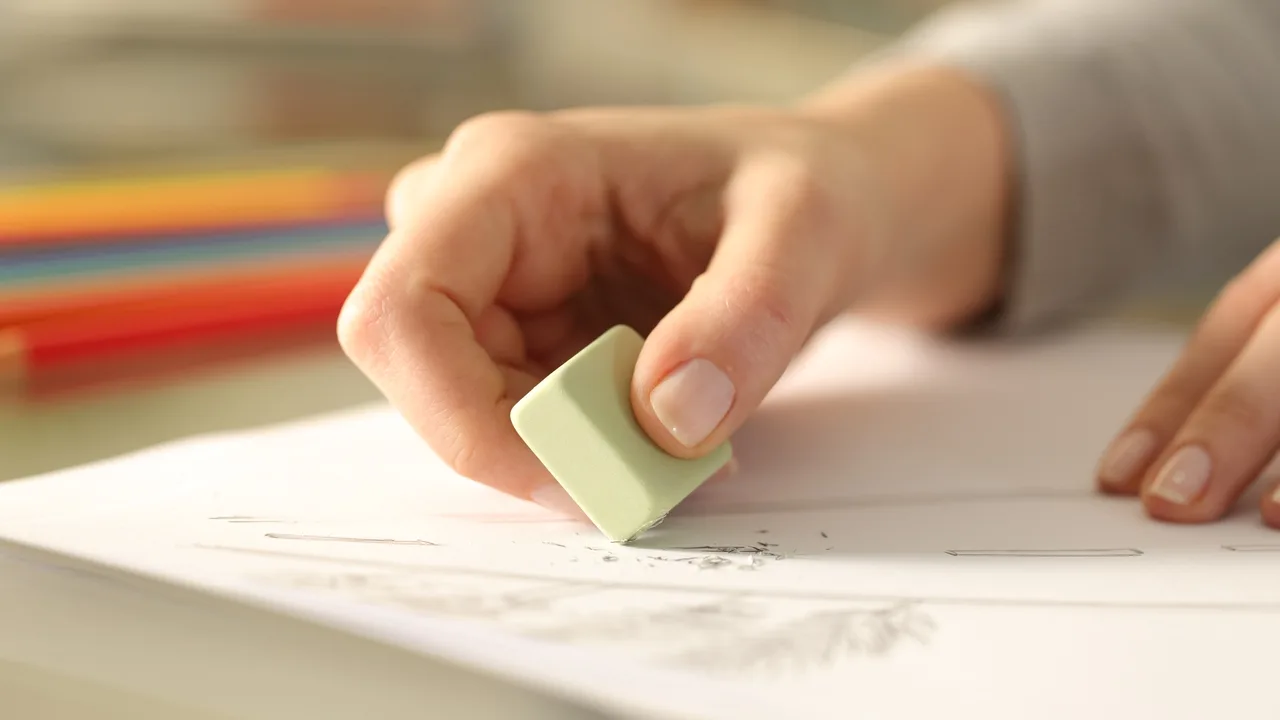 Nu este pentru cerneală: la ce servește partea albastră a radierii?