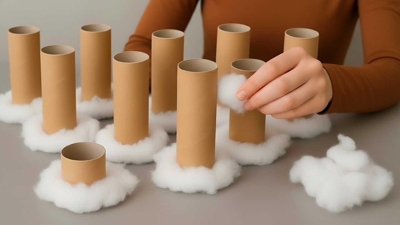 Reciclare: Păstrați tuburile goale de carton de la hârtia igienică și transformați-le în două cadouri handmade pentru Ziua Îndrăgostiților.