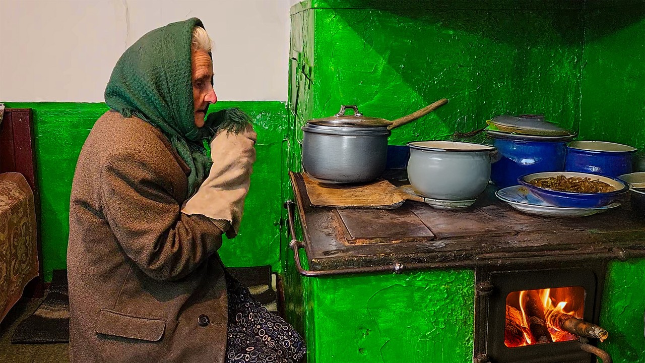 La 80 de ani, el locuiește singur într-o casă de lut veche de 105 ani, gătește pe un aragaz cu lemne și scoate apă din fântână.